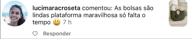 Comentário de aluna