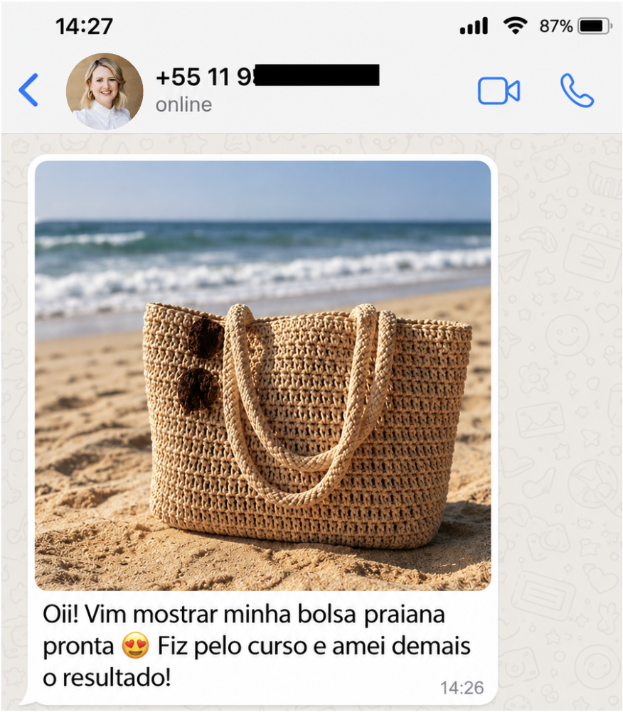 Depoimento e resultado de aluna 1
